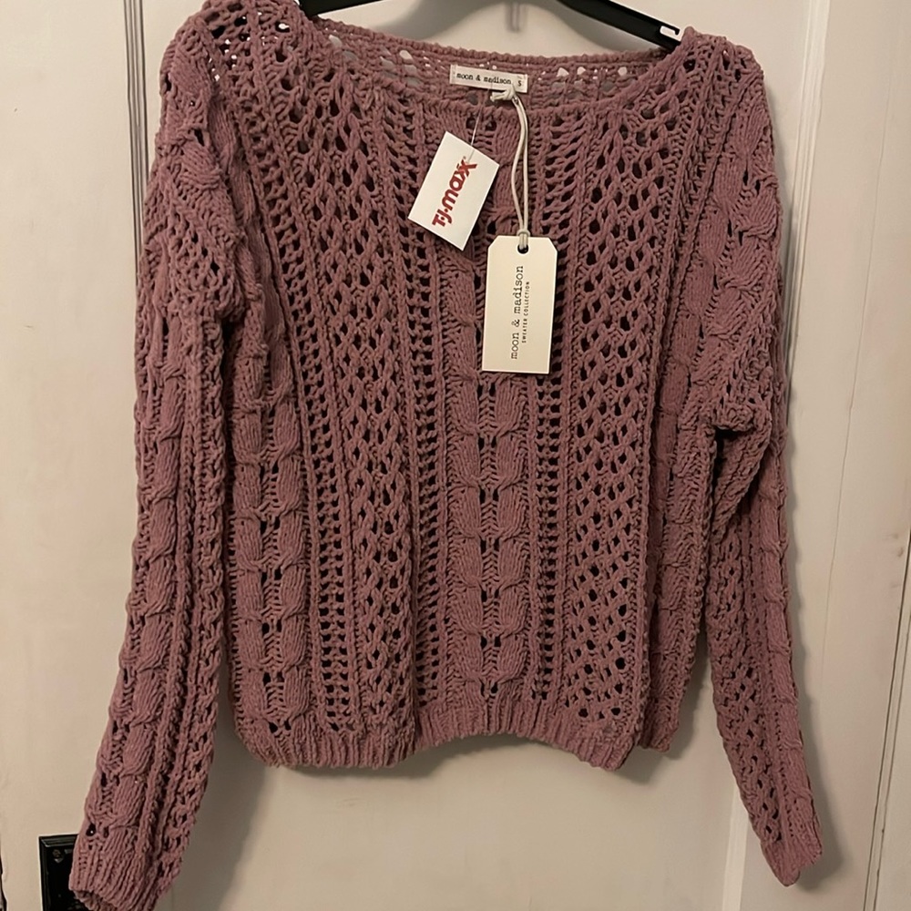 Pink knit sweater